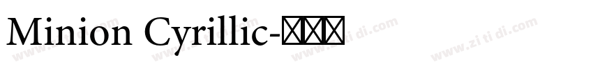 Minion Cyrillic字体转换